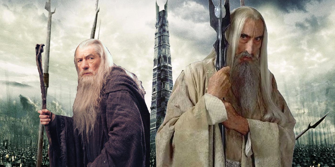 The news gave <b>Saruman</b> grim cheer As into Orthanc’s cold, stone halls Came G...