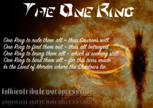 LOTR Lord of the Rings - The One Ring - Stanza 4