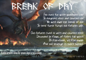 Thorin's Song - Break of Day Stanzas 1-2 version 2