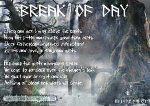 Thorin's Song - Break of Day Stanzas 9-10